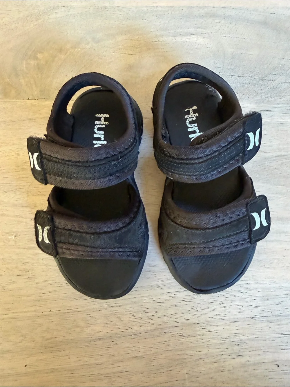 Hurley Kids Toddler size 6 Black Open-Toe Velcro Sandals
